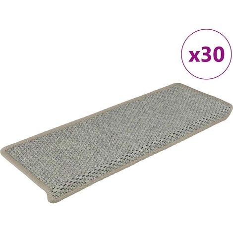 vidaXL Tappeti Autoadesivi Scale Aspetto Sisal 30 pz 65x21x4 cm Verdi