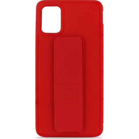 Coque semi-rigide magnétique avec support pour Samsung A51 - rouge (1/3)