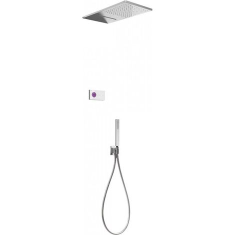 Kit de douche thermostatique électronique et encastré SHOWER TECHNOLOGY avec contrôle électronique compris (blanc) - TRES 092863 (1/2)