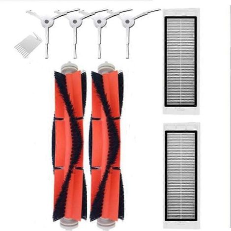 1 jeu de filtres pour brosse principale et brosses latérales, accessoires compatibles avec le robot aspirateur Roborock S50.