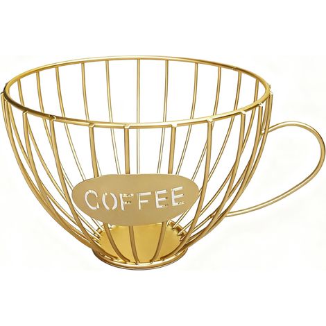 Support de Rangement pour Capsules de Café - Métal - 3 Niveaux - Pour Cuisine Bureau Maison - Doré - 1 Pièce (1/5)