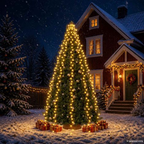 Guirlande lumineuse filet d'arbre de Noël 500 LED 500 cm (1/5)