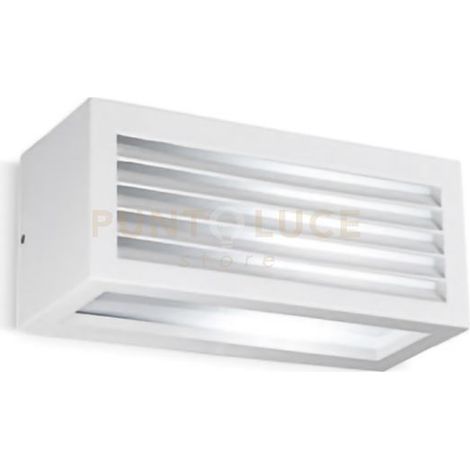 GES313-  APPLIQUE 1 LUCE ATTACCO E27 IP4 COLORE BIANCO L.25XH.10,8CM