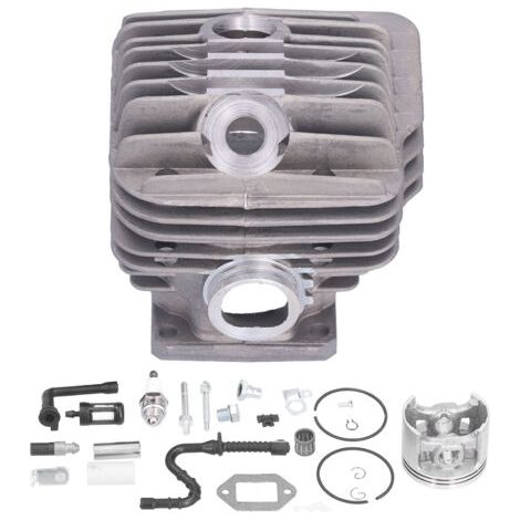 Kit de reparación de motor de 54 mm para pistón y cilindro de motosierra - Incluye pistón, cilindro, rodillo de aguja y filtro de combustible - Compatible con modelos de 54 mm