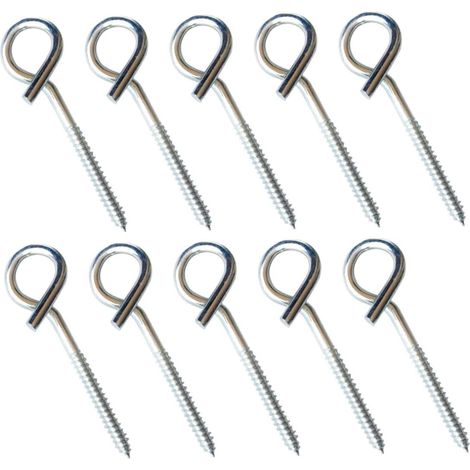 10 crochets plafond - inox - argenté - pour pots et lanternes (1/5)