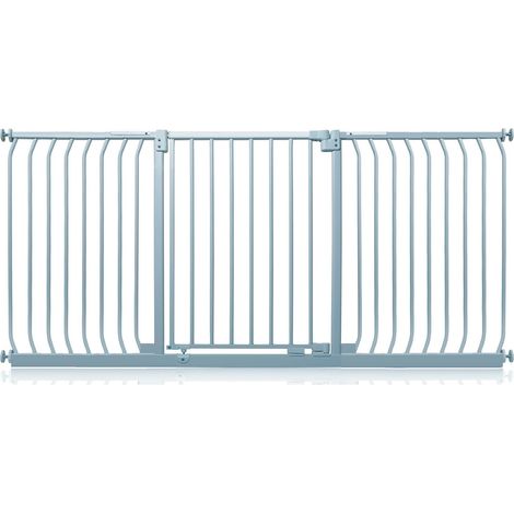 Safetots Elite Pressure Safety Gate, 188cm - 197cm, Matt Grey, Pressure Fit Stair Gate