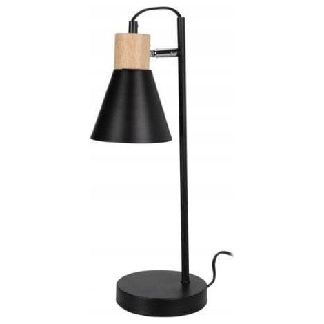 Lampe de table en métal et bois E14 - talla