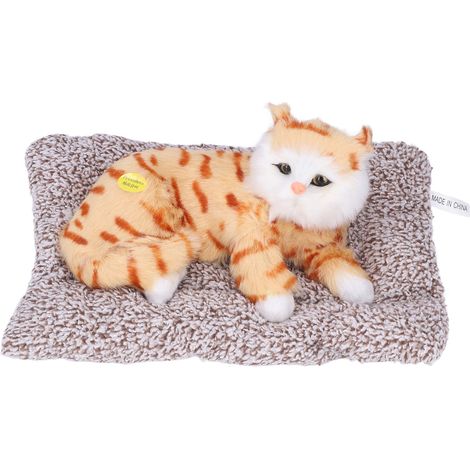 de chat en peluche réaliste et mignonne avec charbon actif (1/5)