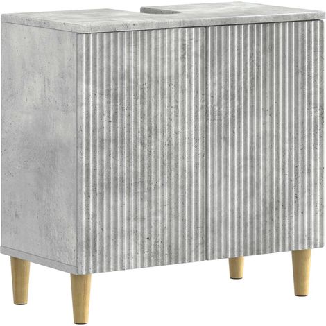 Meuble sous Lavabo de Salle de Bain ARNHEM Gris béton vidaXL (1/5)