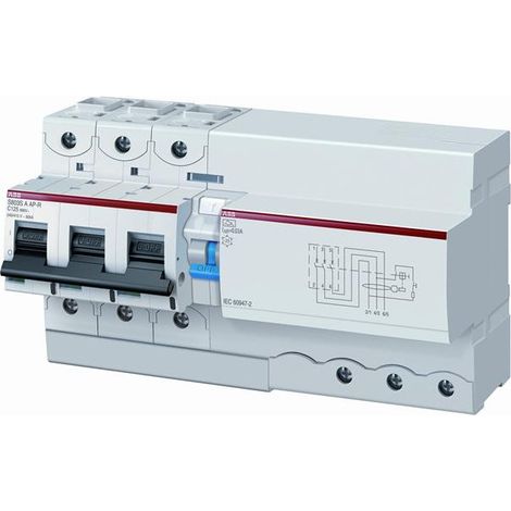 Disj. Diff DS804N 125A 300mA 4P Type A Courbe C Raccordement à vis 36KA (13 Mo.. 2CCA894005R0844 ABB 750413 (1/2)