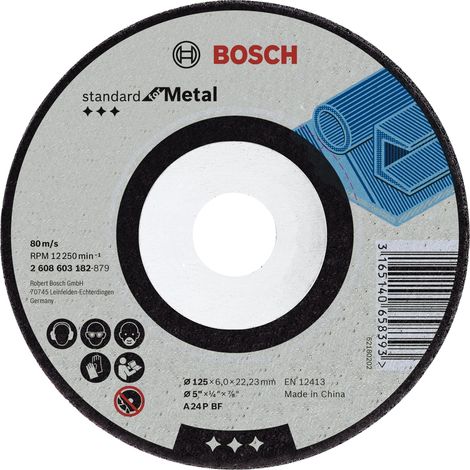 Bosch Professional Mola da Sbavo Standard for Metal Centro Depresso (per Metallo, Ø 125 x 6 mm, Accessori Smeriglatrici Angolari) (1/5)