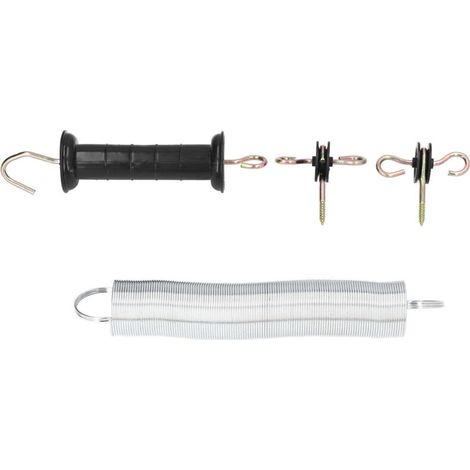 Kit de porte de clture électrique PP fer 5 mètres accessoire de porte à ressort animal avec poignée clou isolé pour bétail (1/5)