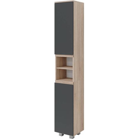 Badschrank J-Shape, Sonoma, 30 x 190 cm, Vicco