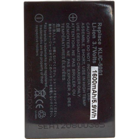 NX - Batterie  photo - caméra 3.7V 1600mAh - KLIC-5001KLIC5001DB-L501 (1/4)