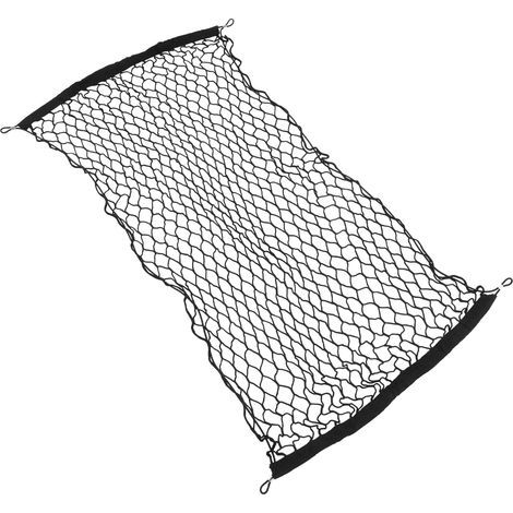 Gepäcknetz fürs Auto, Kofferraumnetz, Autozubehör, Kofferraumtasche, schwarzes Nylon, 110 x 60 cm (1/5)