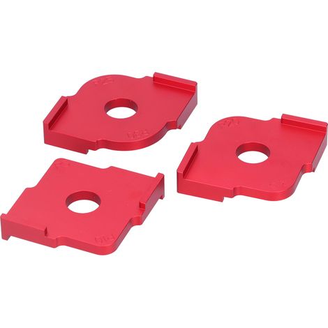 Gabarit d'angle arrondi en alliage pour le travail du bois (lot de 3), outil de menuiserie. (1/5)