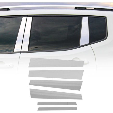 Garniture piliers de fenêtres Compatible avec BMW Série 5 E60 2003-2010 / M5 2004-2010 acier Chromé 6Pcs (1/5)