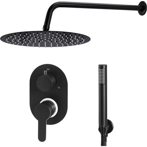 Maison Exclusive - Sistema Doccia in Acciaio Inossidabile 201 Nero