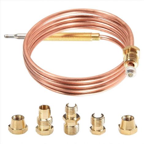 Kit thermocouple universel pour cuisinière à gaz 900 mm M6 x 0,75 avec écrous fendus (1/5)