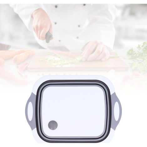 Planche à découper pliable, égouttoir à légumes portable pour intérieur et extérieur (1/5)
