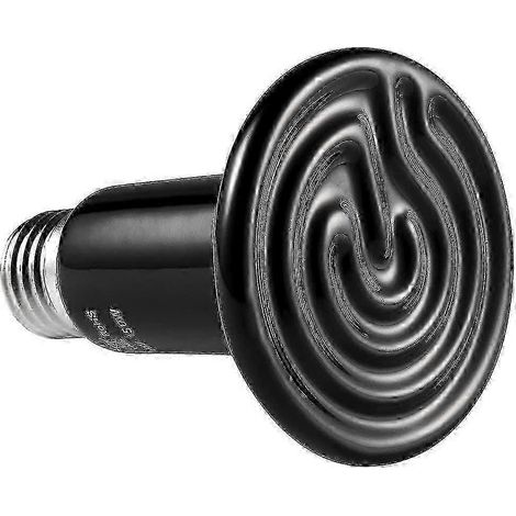 Ampoule chauffante infrarouge 150 W en céramique pour reptiles et amphibiens, serpents, oiseaux, tortues (220-240 V, adaptateur fileté E27) (1/5)
