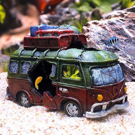 Decoración natural para acuarios con cuevas y rocas para peces betta: adornos atmosféricos y escondites para un entorno saludable. (1/5)