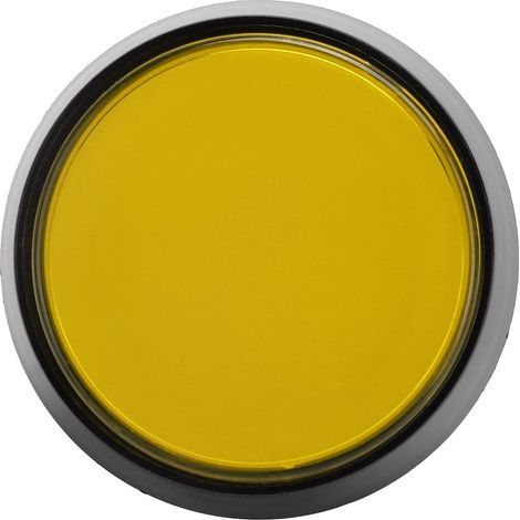 Bouton rond plat lumineux 60mm avec interrupteur 3 pieds pour grue de jeu - Jaune (1/5)