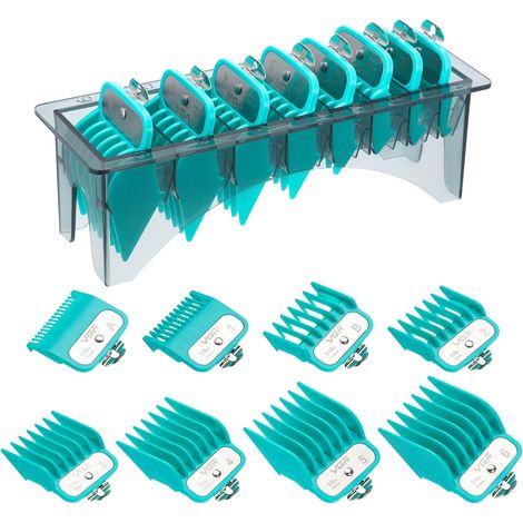 891 Professional Guide Combs for Lawnmower 8 Metal Clogs 8 Color Coded Cutting Clogs 1.5 to 19 mm with Storage Stand Various Types of Clips (1/5)