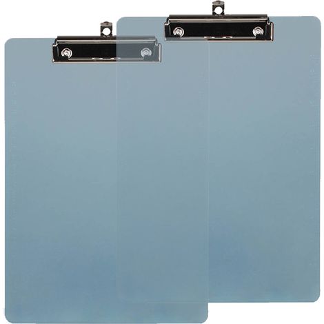 Classeur À Pince - Acrylique Transparent - Bordures Arrondies Sécurisées - Règle Étiquetée Intégrée - Pour Enfants Et Bureau - Lot De 5 (1/5)