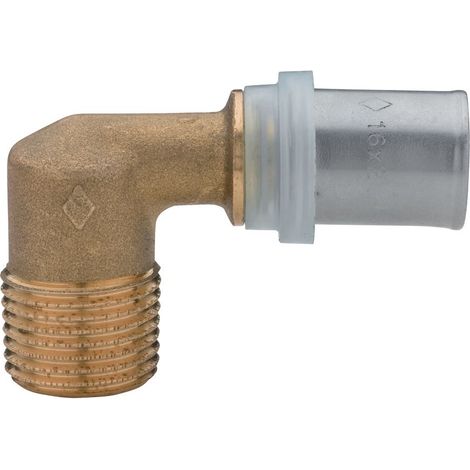 coude mâle - pour tube multicouche - a visser - 20 mm vers 3/4 - lot de 2 - altech 4434808