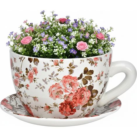 Vase ou cache pot en forme de tasse 25x14x23cm