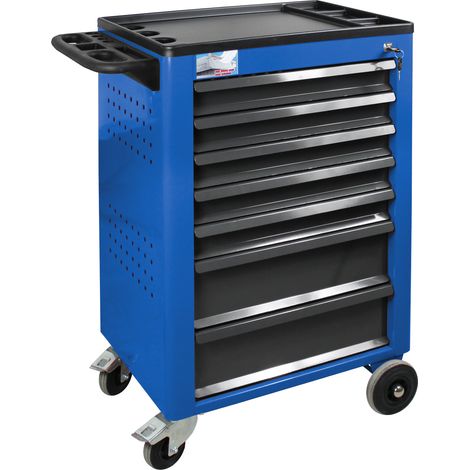 ADB Werkstattwagen "Basic" mit 7 Schubladen, 610x450x950 mm, blau RAL 5010/7016 (1/5)