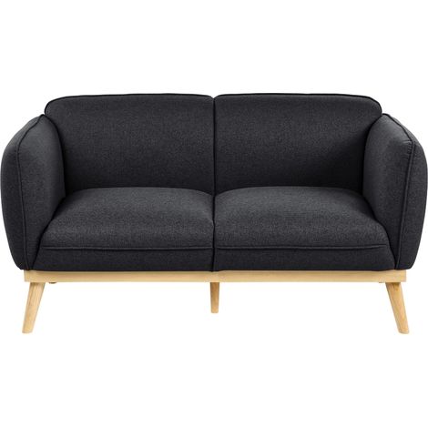 Sofa 2-Sitzer LJUNG Stoff Schwarz (1/5)