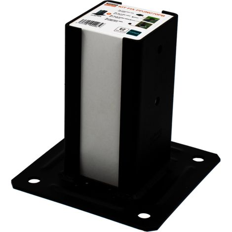 Set für schwarzen quadratischen Pfosten - 7x7 + Hut
