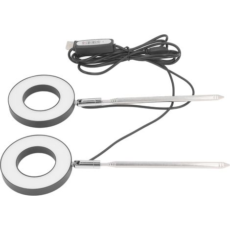 Anneaux lumineux LED à spectre complet pour plantes, extensibles, 2 têtes, 4 niveaux de luminosité, 3 réglages de minuterie, adaptés aux plantes succulentes et aux plantes en pot. (1/5)