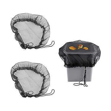 Lot de 2 housses en filet pour récupérateurs d'eau de pluie, avec cordon de serrage. Housses de protection en filet PE réglables. (1/5)