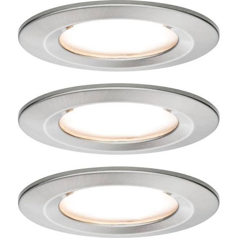 Paulmann Nova Coin faretti incassati in metallo spazzolato 78 mm