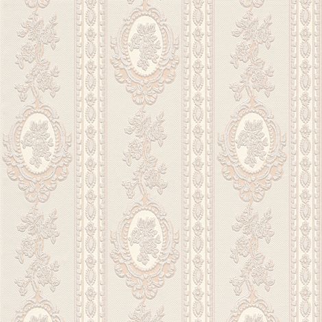 A.S. Creations – Papier peint baroque crème à motif – Tapisserie beige pour salon et couloir – 10,05 x 0,53 m – Papier peint ancien shabby chic (1/5)