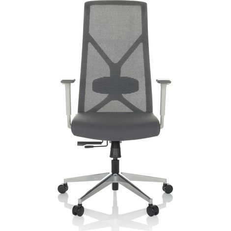 [GEBRAUCHT] B-Ware Hjh Office Drehstuhl Bürostuhl Schreibtischstuhl Azurro White Netzstoff Grau