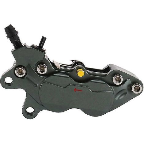 Étrier de frein axial universel pour moto, fixation 40 mm, 4 pistons, compatible Honda, Yamaha, Kawasaki et Suzuki (gris, gauche) (1/5)