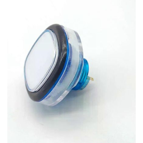 Bouton-poussoir carré lumineux à LED avec micro-interrupteur pour bornes d'arcade et consoles de jeux vidéo, dimensions : 50 x 50 cm ou 35 x 35 cm, 12 V. (1/4)