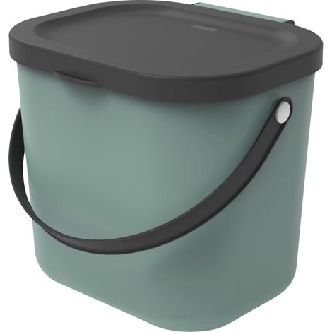 Rotho Mülltrennungssystem Albula 6 L mistletoe green Recyclingbehälter Müll- & Abfalleimer