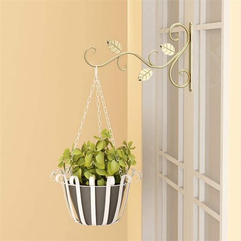 Crochet De Suspension - En Fer Forgé - Résistant À La Rouille - Pour Plantes Et Décor Intérieur Extérieur - Lot De 1 (1/2)