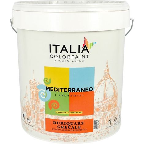 Duriquarz grecale idropittura quarzo acrilico protettivo antialga antimuffa tinta bianco - contenuto litri 4 - confezione 1