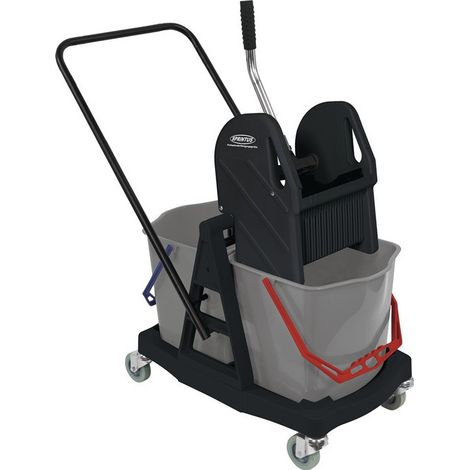 Carro de limpieza cubo 2x17 l. Press Ku con empuñadura metálica SPRINTUS