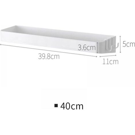 Shower Shelf Set of 2, No Drilling Shower Caddy, Wall Mounted Shelf with 6 Removable Hooks, for Bathroom and Kitchen, White (1/5)