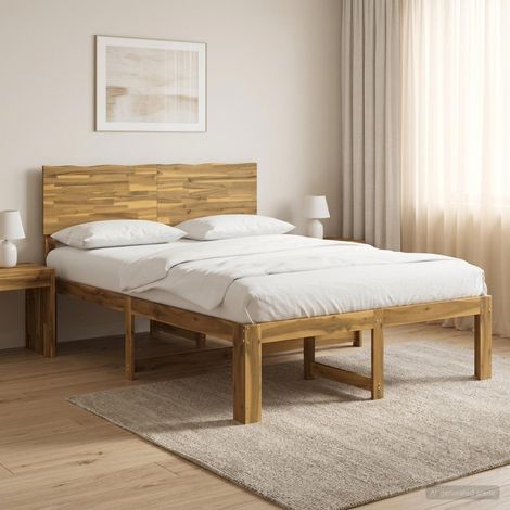 Cama doble con cabecero ROSTOCK Blanco 140 x 200 cm (1/5)