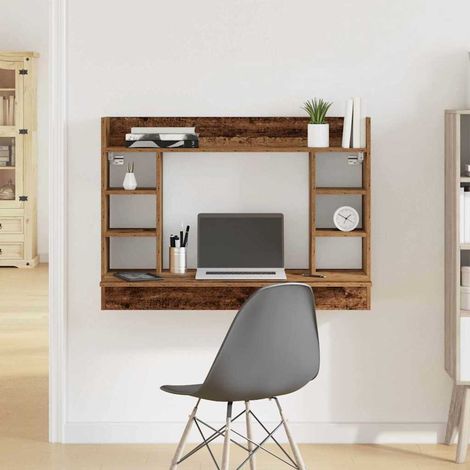 Wandtisch mit Regal Altholz 105 x 48 x 75 cm Holzwerkstoff