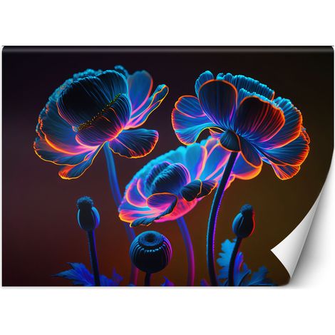 Papier peint Fleurs néon dans la nature 150x105 (1/5)
