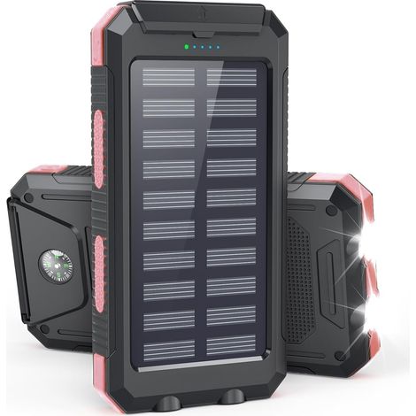 Batterie Solaire, Portable Charge Rapide, pour Tablettes Port USB-C pour